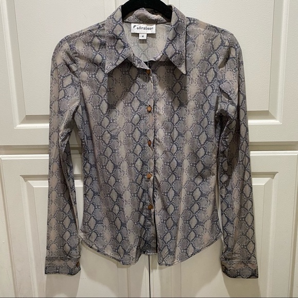 Vintage Snake Print Shirt - Picture 1 of 5